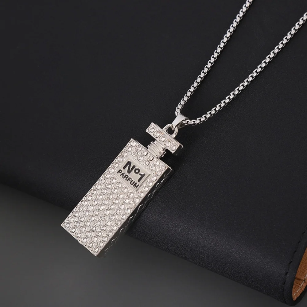 Perfume Bottle Pendant Necklace